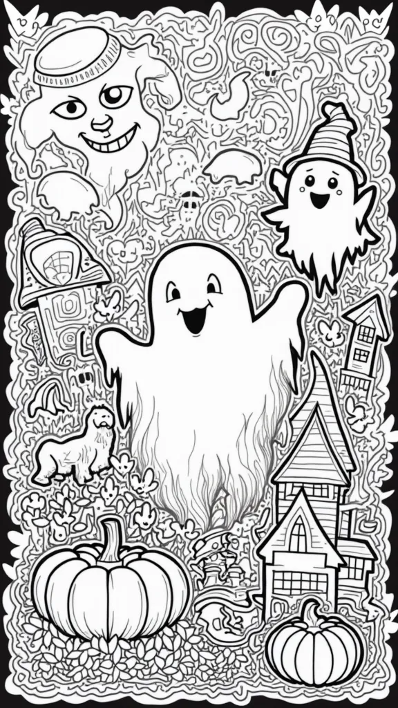 halloween images coloring pages